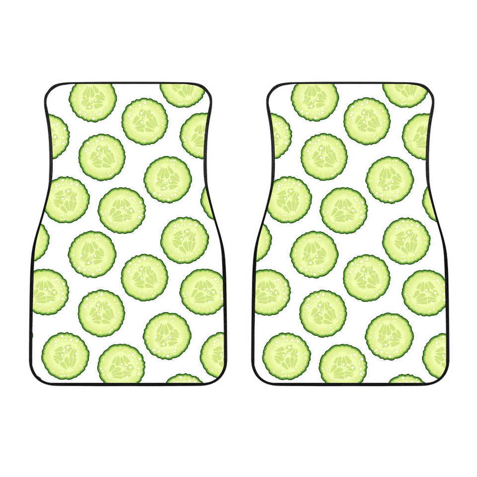 Cucumber Slices Pattern Front Car Mats