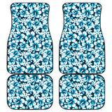 Hibiscus Pattern Print Design 04 Front and Back Car Mats
