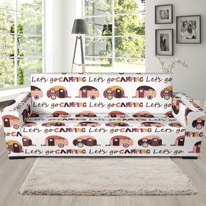 Camper Van Pattern Print Design 01 Sofa Slipcover