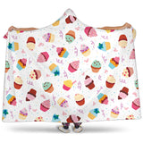 Cake Cupcake Design Pattern Hooded Blanket