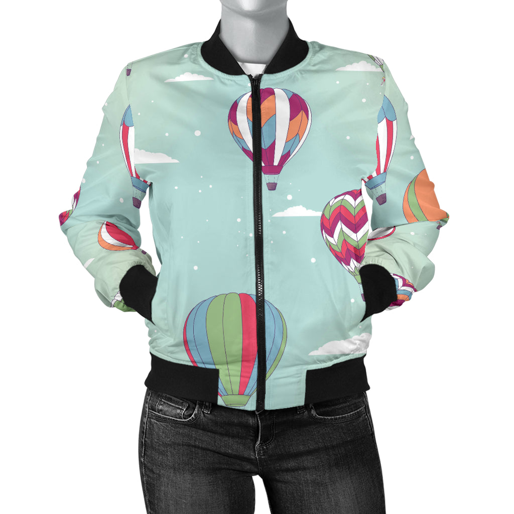 Hot Air Balloon Design Pattern Women'S Bomber Jacket