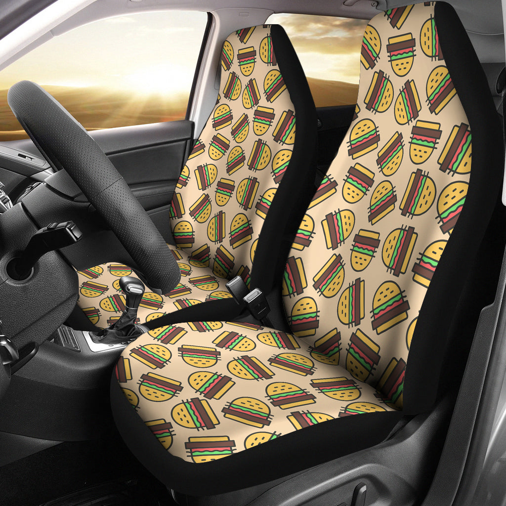 Hamburger Pattern Print Design 01 Universal Fit Car Seat Covers