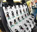 Cute Ninja Katana Sword Pattern Dog Car Seat Covers