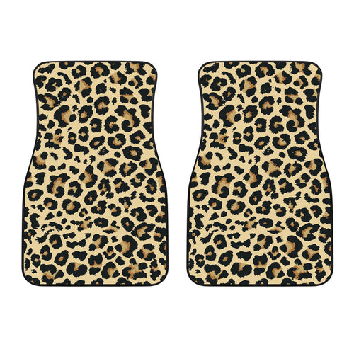 Leopard Print Design Pattern Front Car Mats