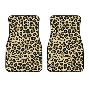 Leopard Print Design Pattern Front Car Mats