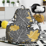 Beautiful Gold Autumn Maple Leaf Pattern Bean Bag Cover