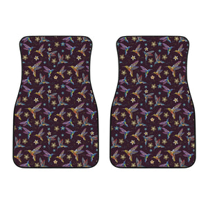 Hummingbird Pattern Print Design 04 Front Car Mats