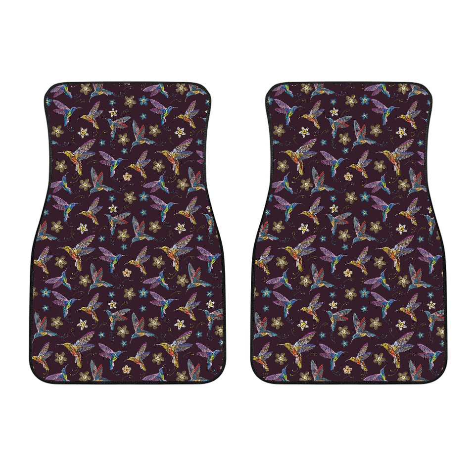 Hummingbird Pattern Print Design 04 Front Car Mats