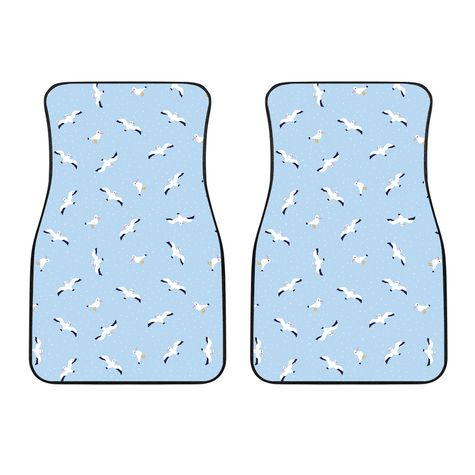 Seagull Pattern Print Design 02 Front Car Mats