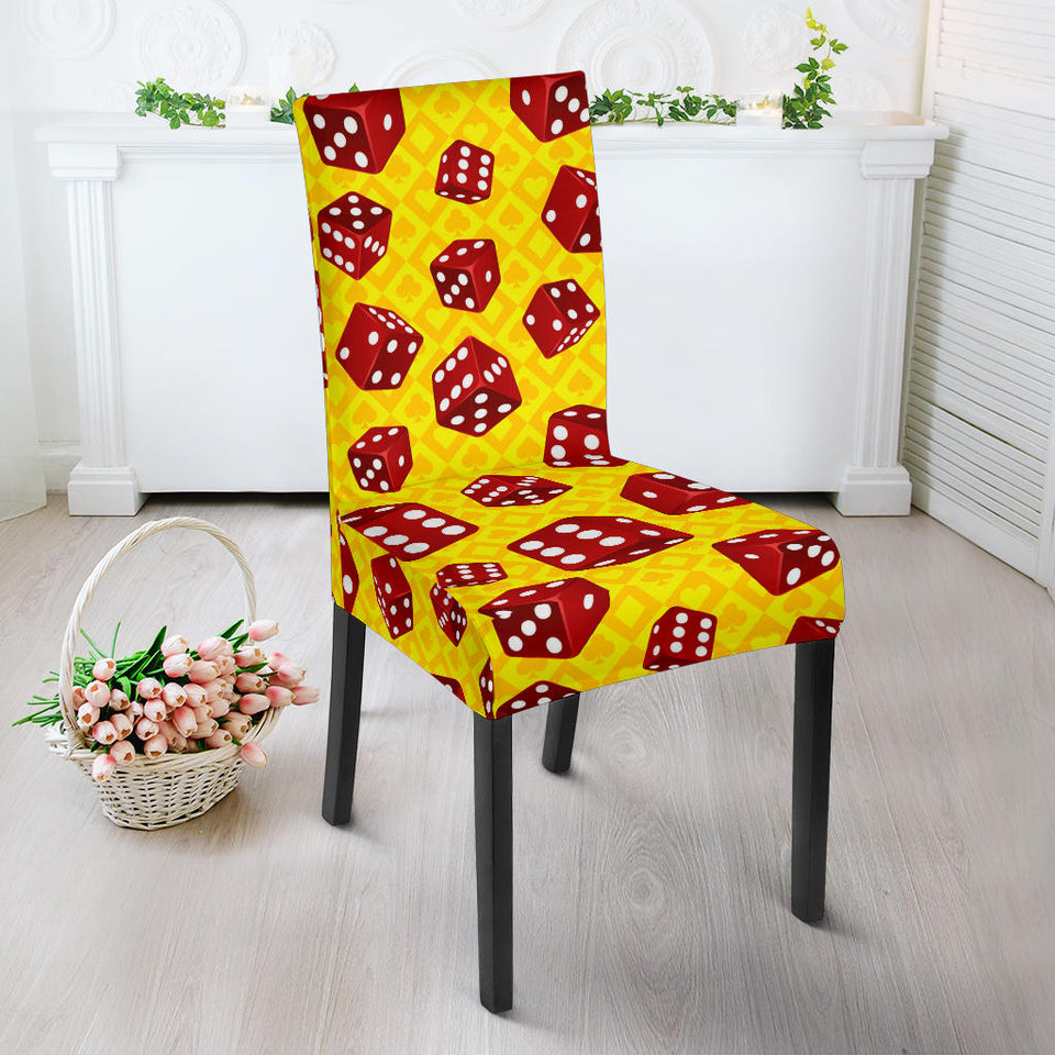 Dice Pattern Print Design 04 Dining Chair Slipcover