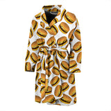 Hamburger Pattern Print Design 03 Men's Bathrobe