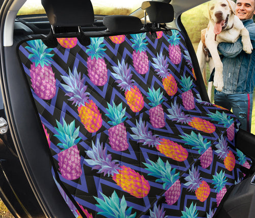 Pineapples Pattern Zigzag Background Dog Car Seat Covers