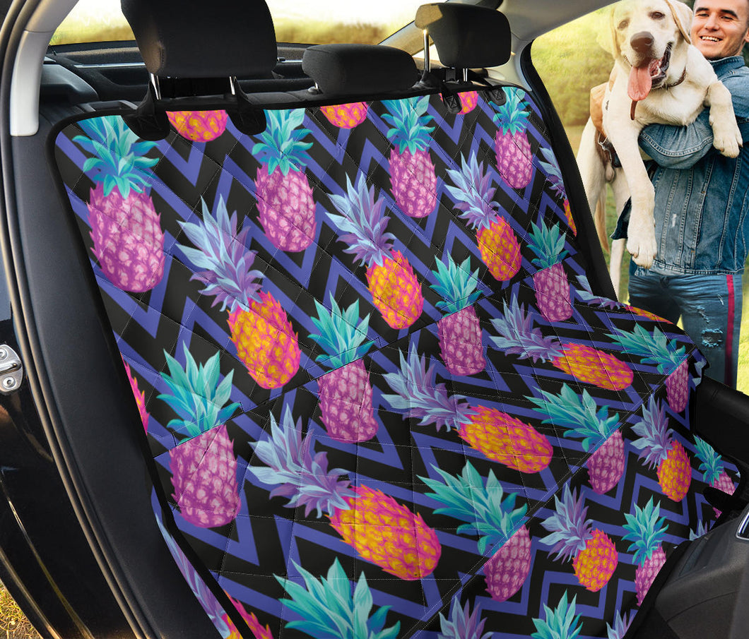 Pineapples Pattern Zigzag Background Dog Car Seat Covers