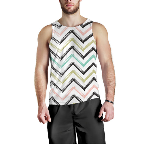 zigzag  chevron paint pattern Men Tank Top