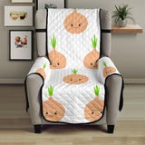 cute onions smiling faces Chair Cover Protector
