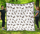 Chihuahua Dog Pattern Premium Quilt