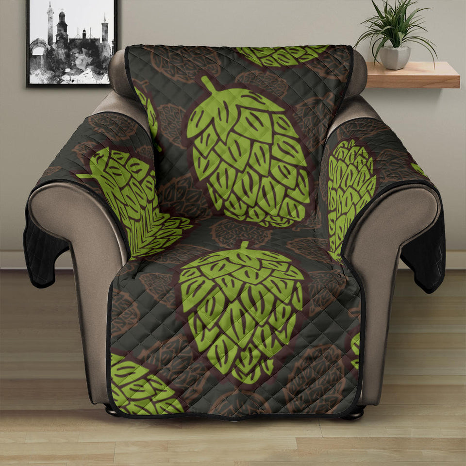Hop pattern black background Recliner Cover Protector