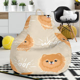 Cute Brown Pomeranian Puppy Bean Bag Cover