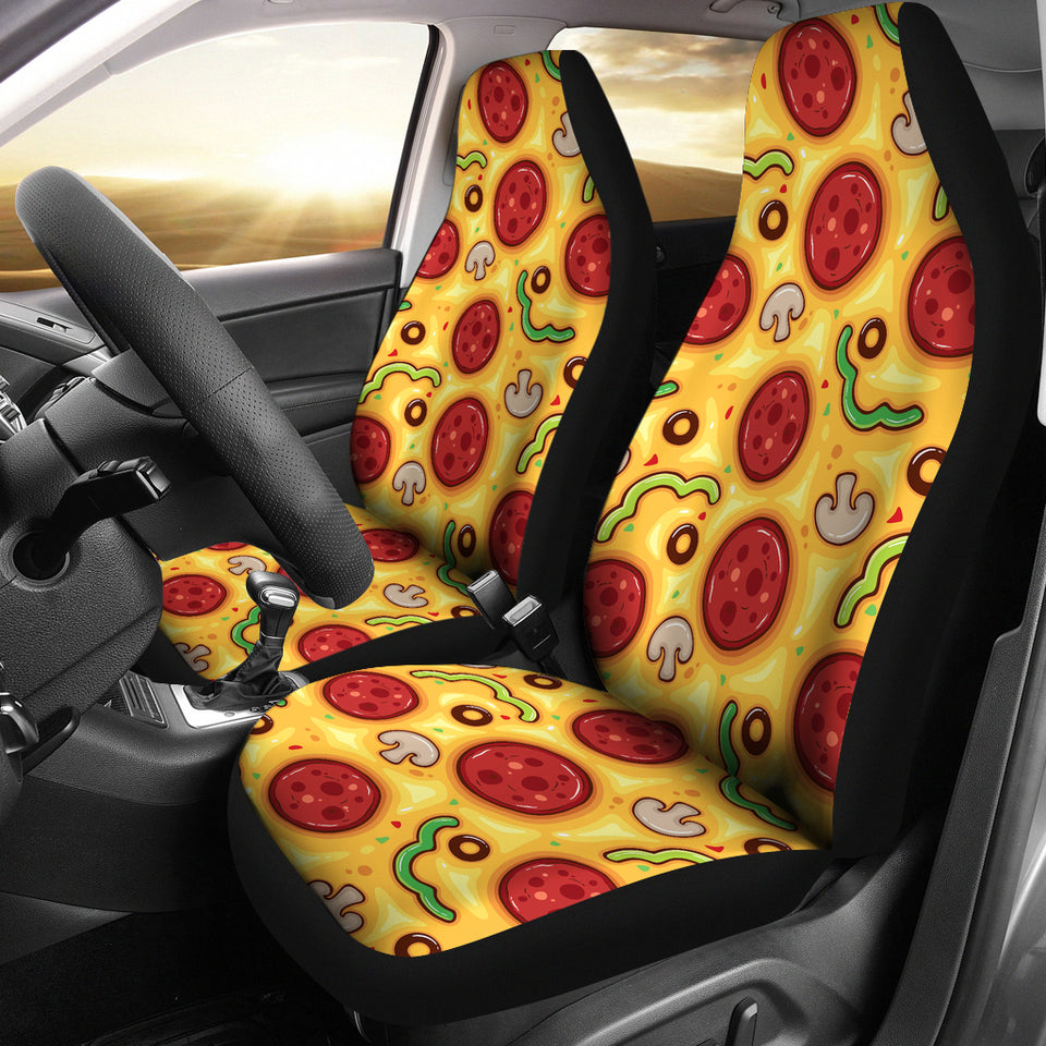 Pizza Texture Pattern  Universal Fit Car Seat Covers