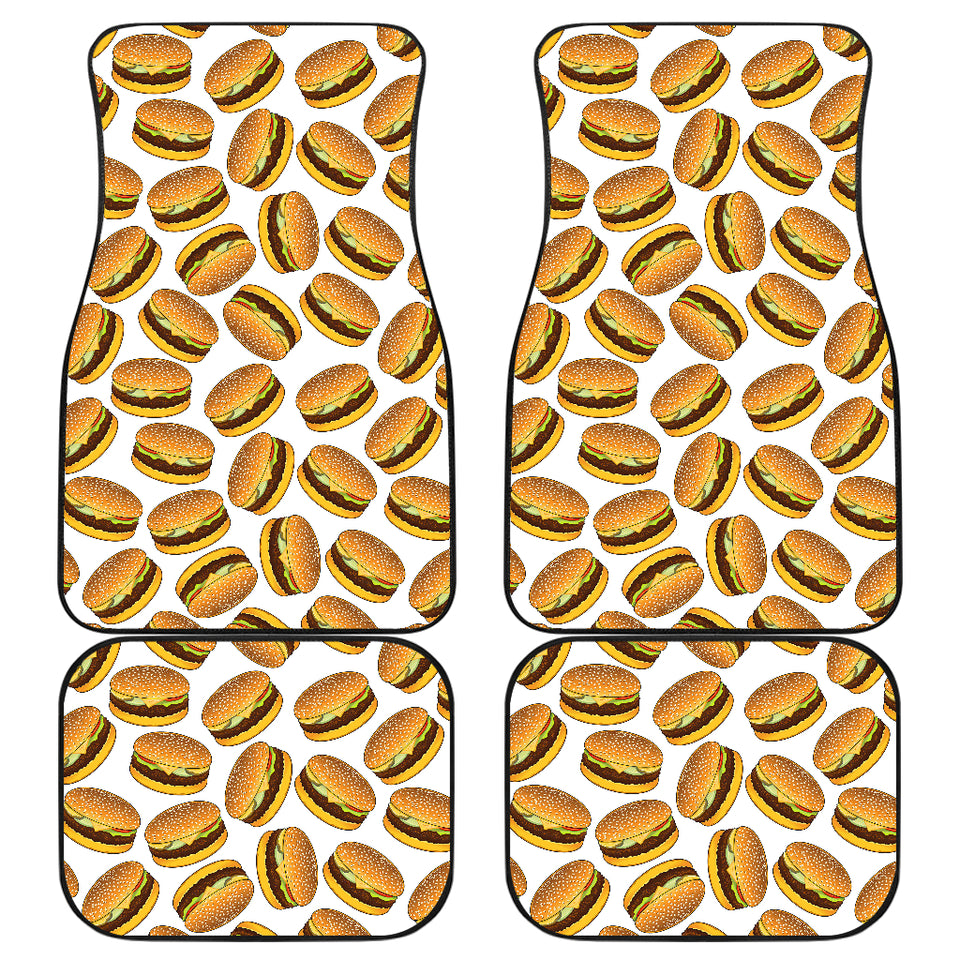 Hamburger Pattern Print Design 03 Front and Back Car Mats