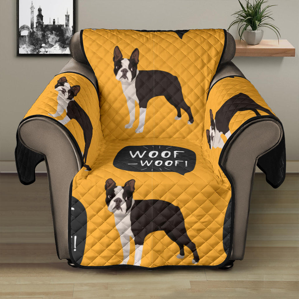 Boston terrier design pattern Recliner Cover Protector