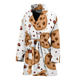 Chocolate Chip Cookie Pattern Women'S Bathrobe