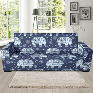 Elephant Tribal Design Pattern Sofa Slipcover