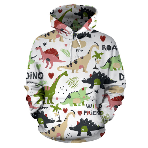 Cute Dinosaurs Pattern Men Women Pullover Hoodie