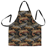 Chameleon Lizard Tropical Leaves Palm Tree Adjustable Apron