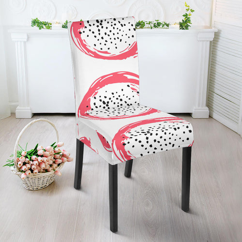Hand Drawn Dragon Fruit Dining Chair Slipcover