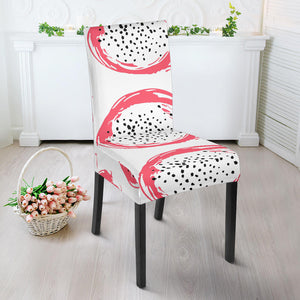 Hand Drawn Dragon Fruit Dining Chair Slipcover