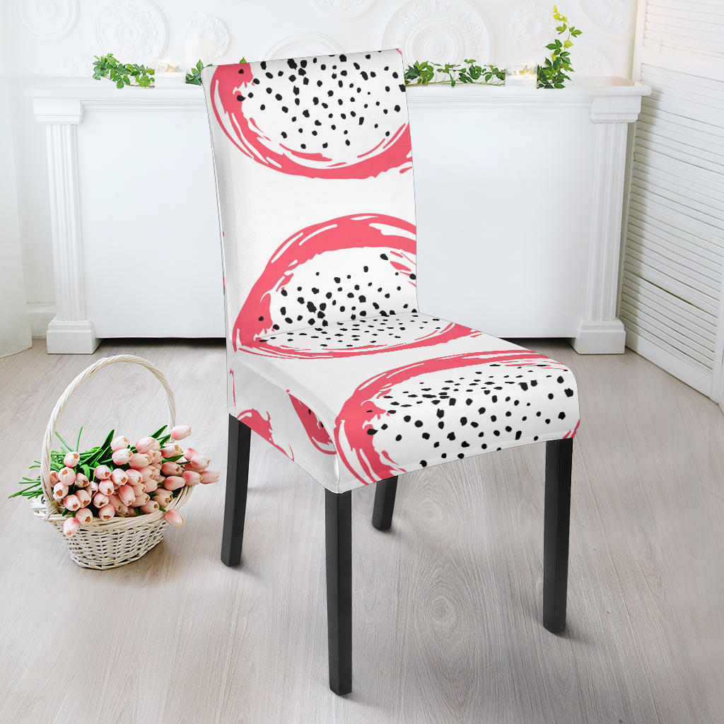 Hand Drawn Dragon Fruit Dining Chair Slipcover