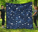 Night Sky Star Pattern Premium Quilt