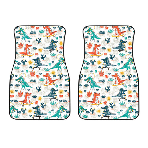 Cute Crocodile Pattern Front Car Mats