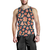 Christmas gingerbread cookie pattern Men Tank Top