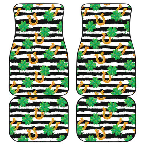 Horseshoes Pattern Print Design 01 Front and Back Car Mats