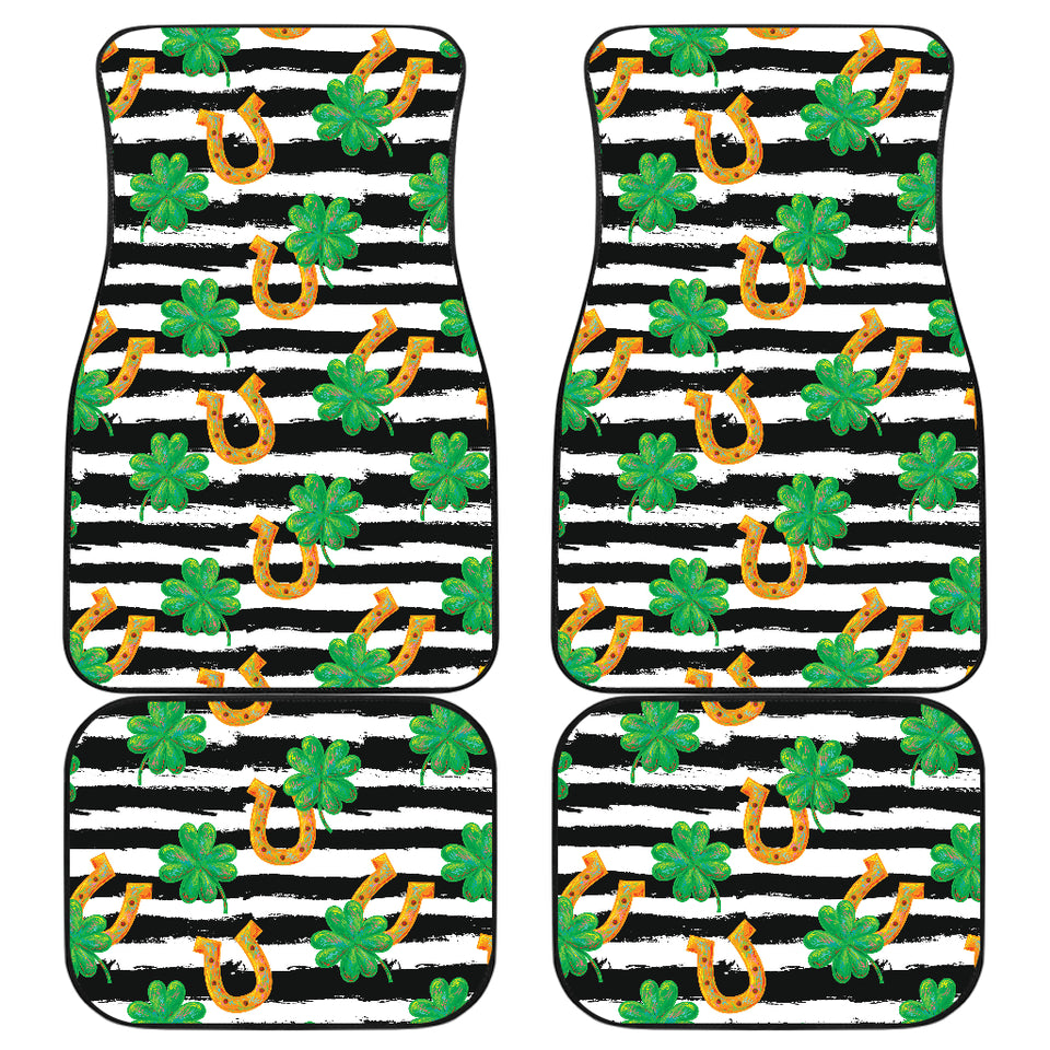 Horseshoes Pattern Print Design 01 Front and Back Car Mats