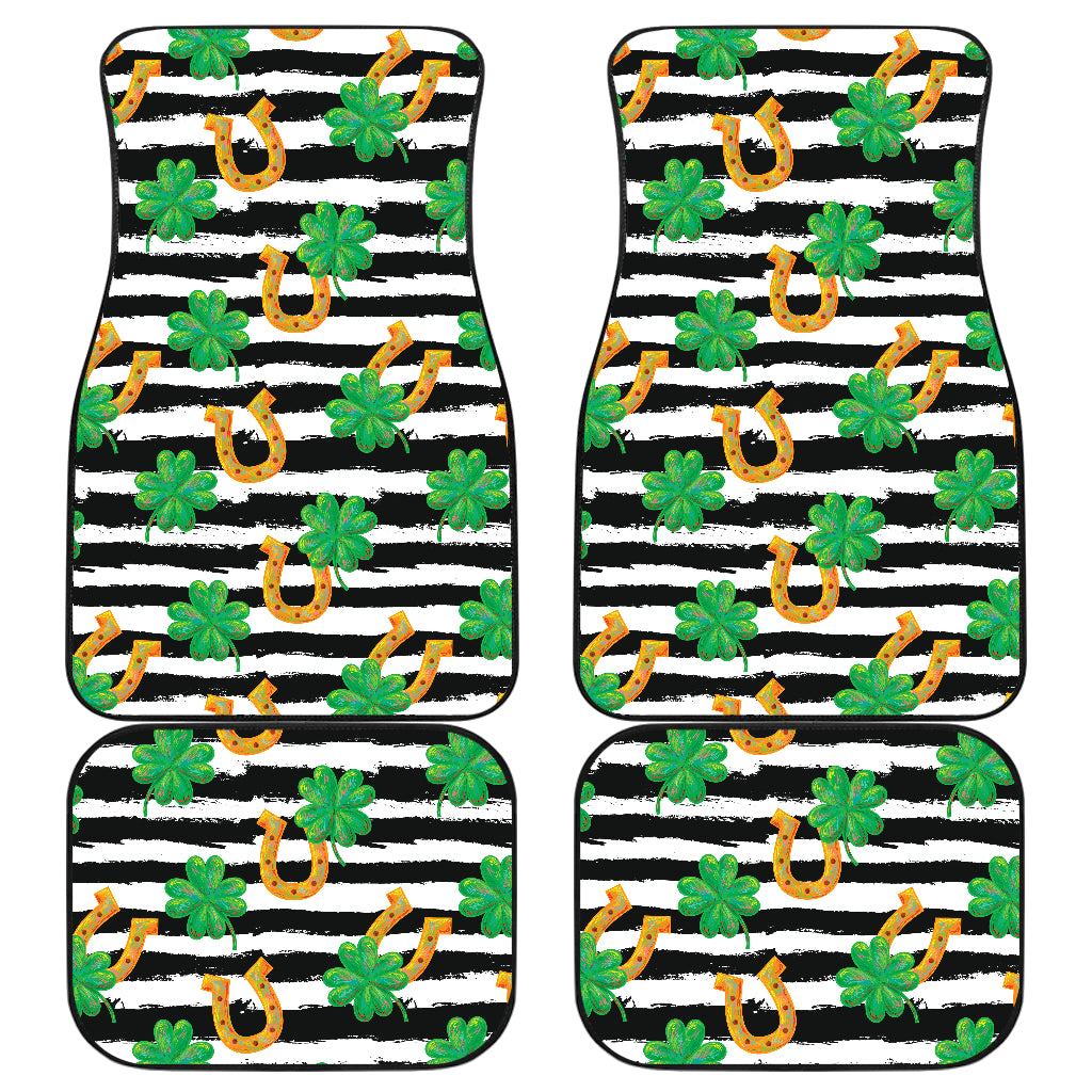 Horseshoes Pattern Print Design 01 Front and Back Car Mats