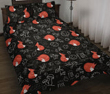 fox sleeping fox pattern Quilt Bed Set