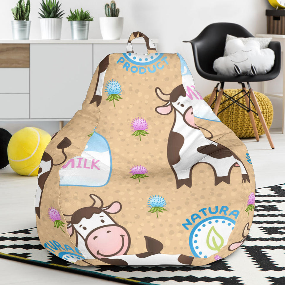 Cow Bottle Of Milk Pattern Bean Bag Cover