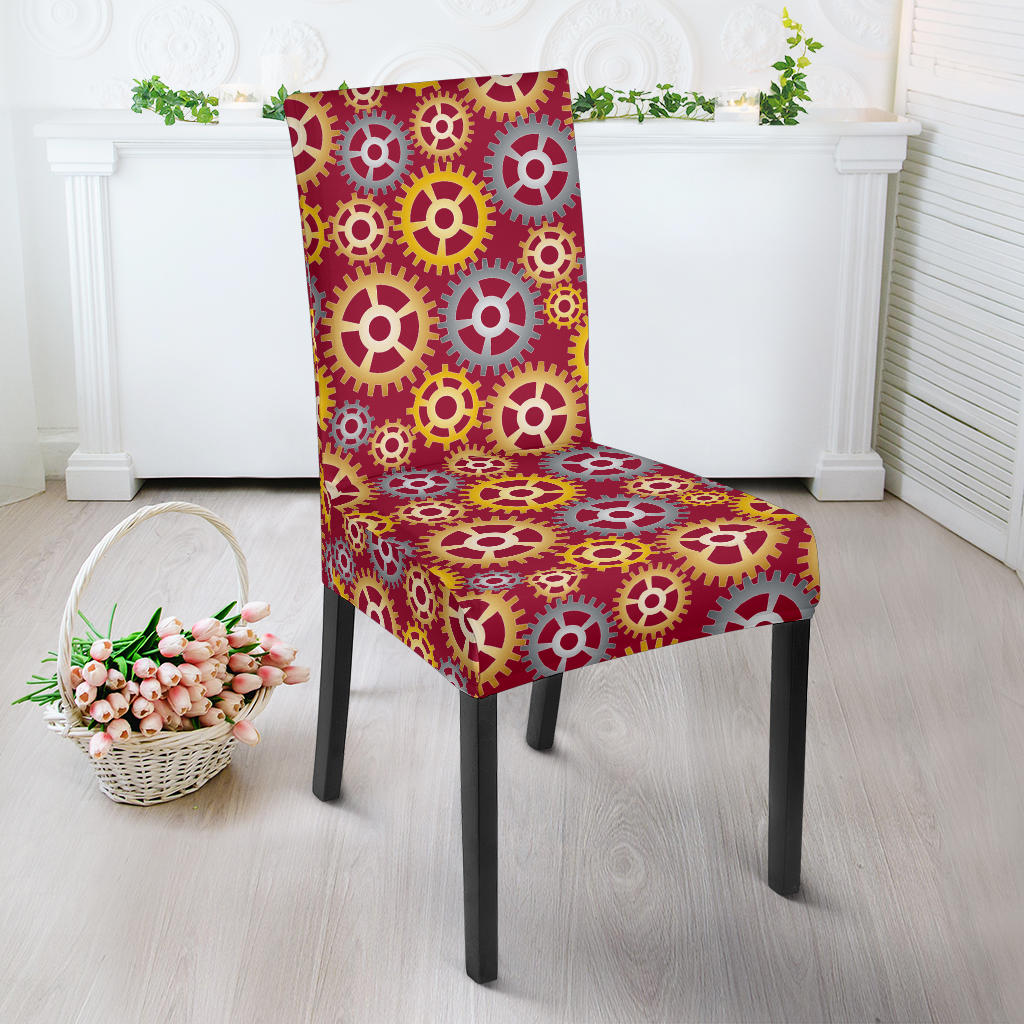 Gear Pattern Print Design 04 Dining Chair Slipcover