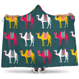 Camel Pattern Hooded Blanket