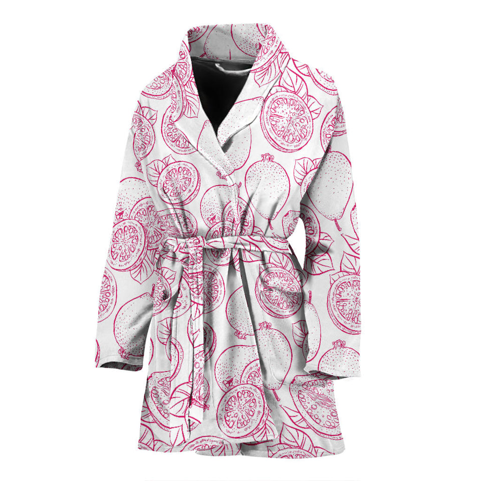 Sketch Guava Pattern Women'S Bathrobe