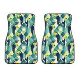 Toucan Tropical Leaves Design Pattern  Front Car Mats