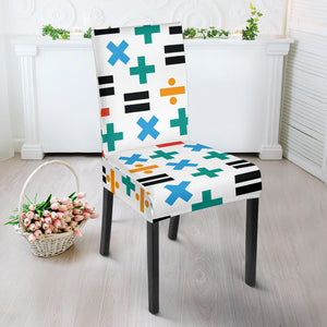 Math Pattern Print Design 05 Dining Chair Slipcover