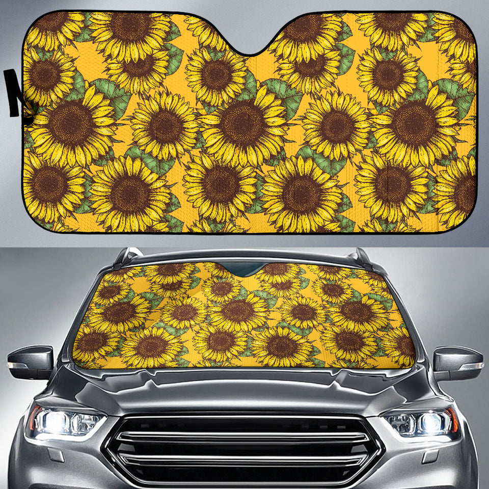 Sunflower Pattern Car Sun Shade