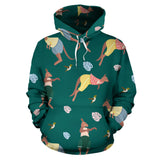 Kangaroo Leaves Pattern Men Women Pullover Hoodie