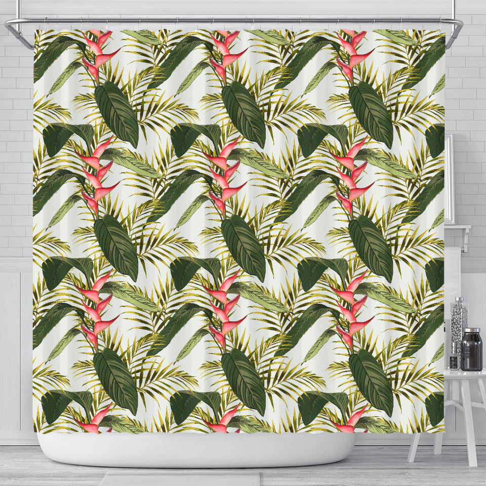 Heliconia Pattern Shower Curtain Fulfilled In US