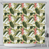 Heliconia Pattern Shower Curtain Fulfilled In US