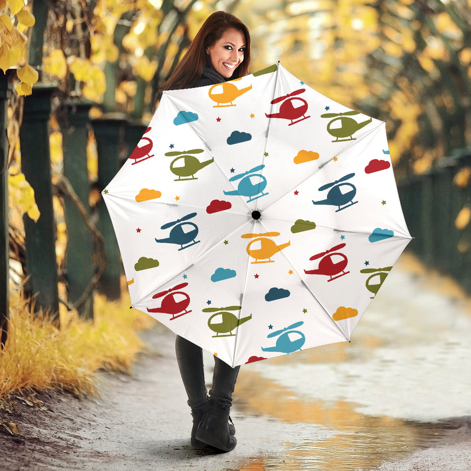 Colorful Helicopter Pattern Umbrella